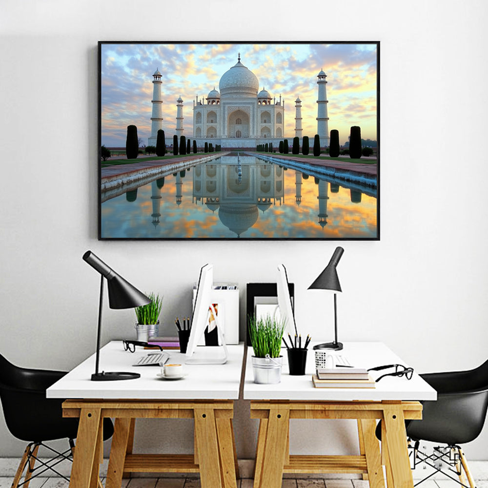 Taj Mahal Reflection Canvas Wall Art