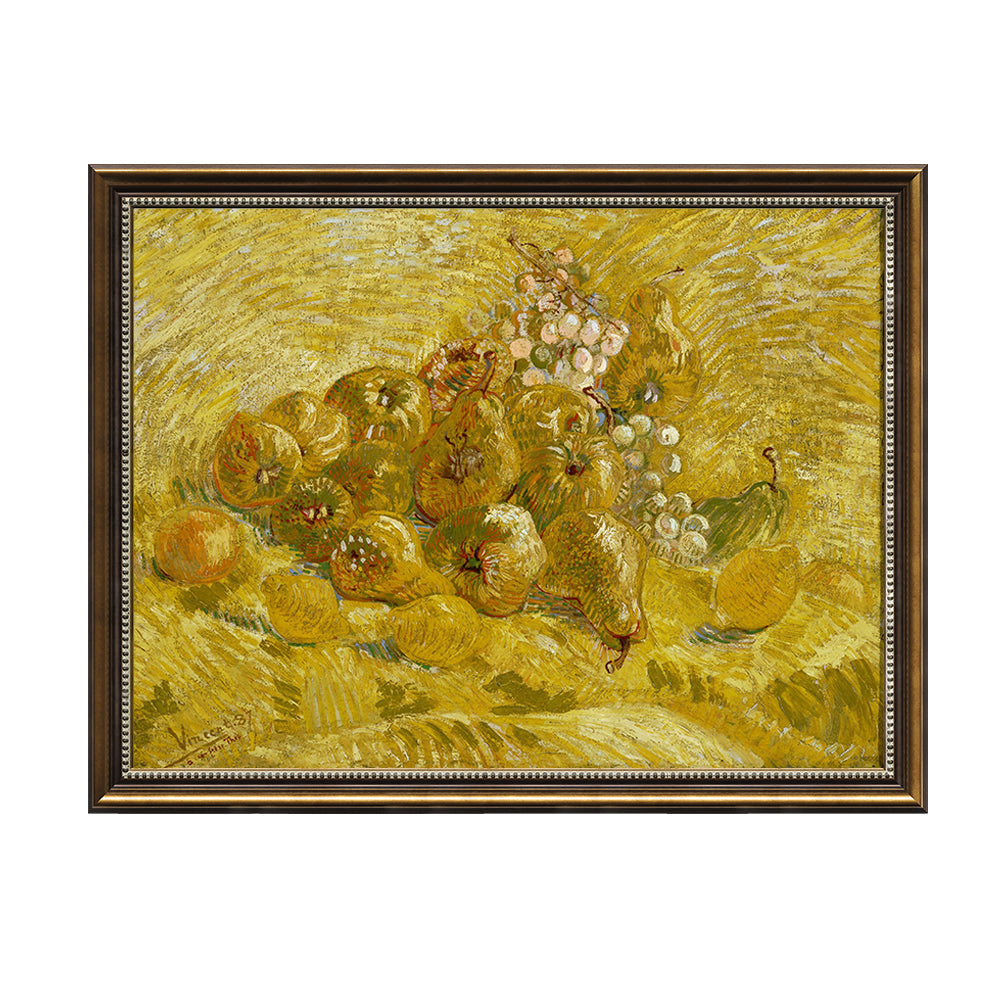 "Still Life with Apples, Pears, Lemons and Grapes" By Vincent Van Gogh