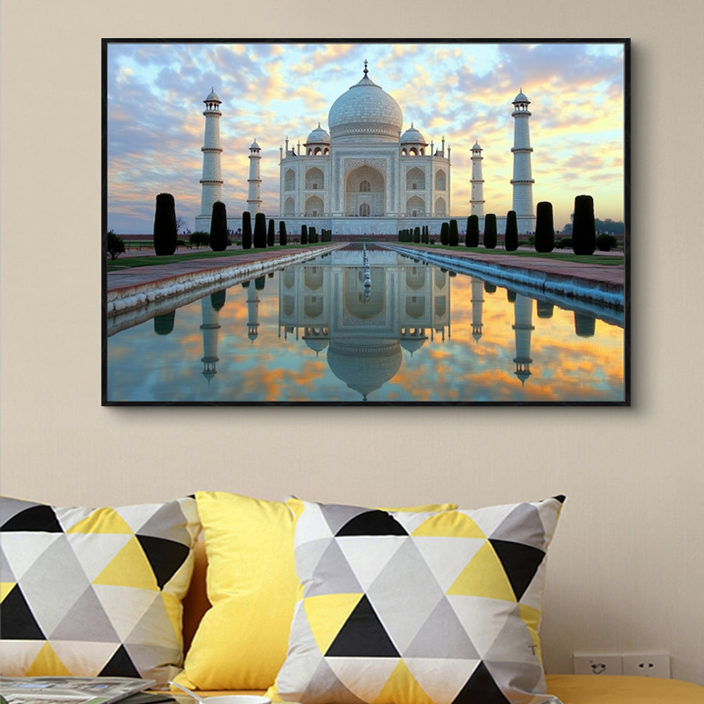 Taj Mahal Reflection Canvas Wall Art