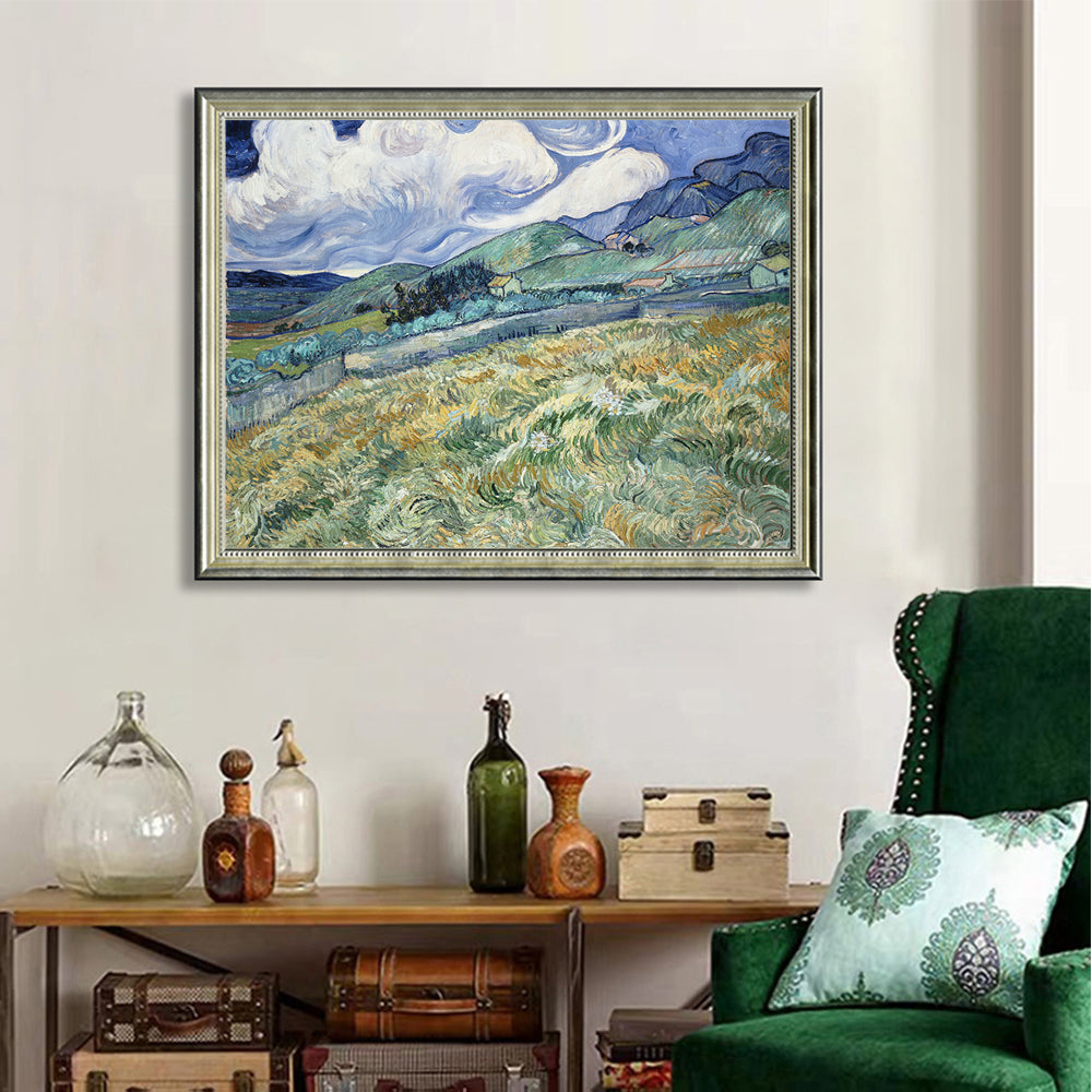 Vincent Van Gogh's "Mountainous Landscape Behind Saint-Paul Hospital"