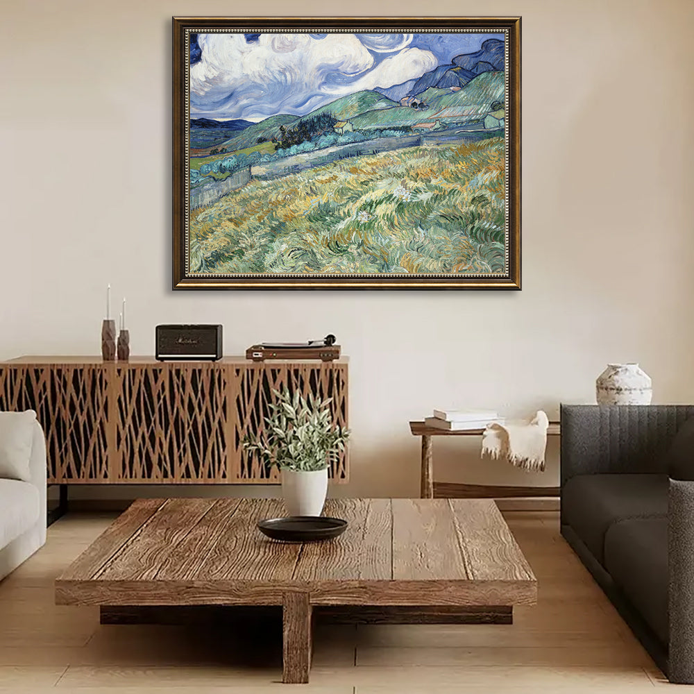 Vincent Van Gogh's "Mountainous Landscape Behind Saint-Paul Hospital"