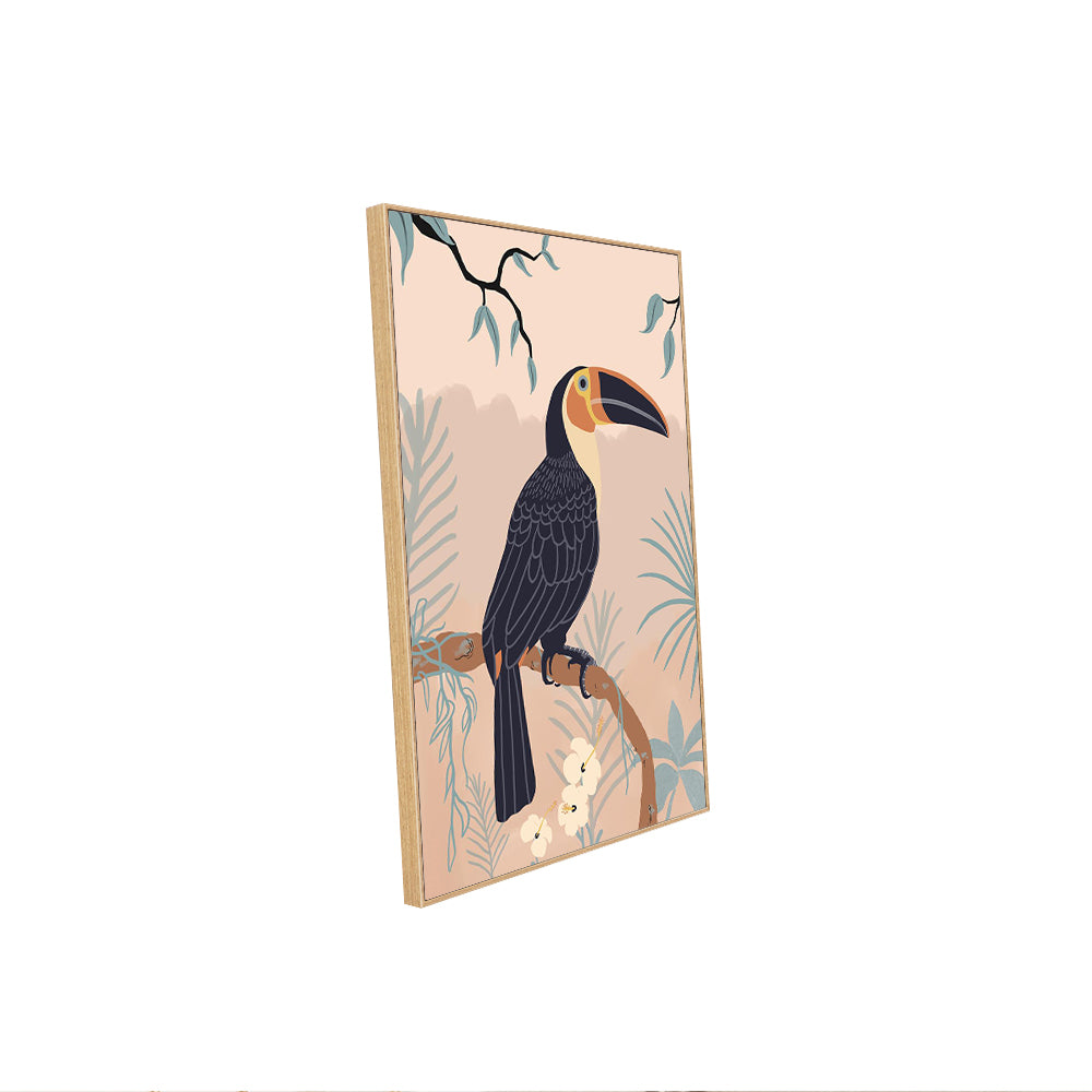 Tropical Toucan Framed Canvas Wall Art