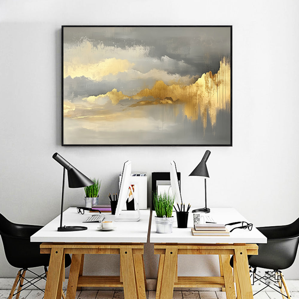 Golden Horizon Canvas Wall Art