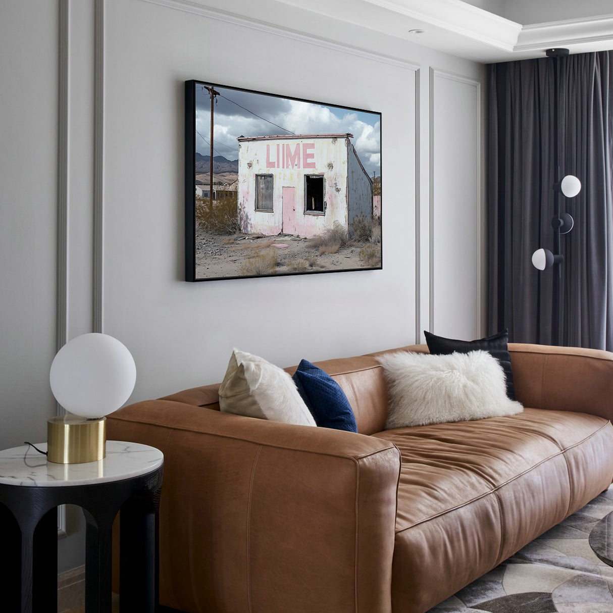 Rustic Abandoned Lime Building Canvas Wall Art