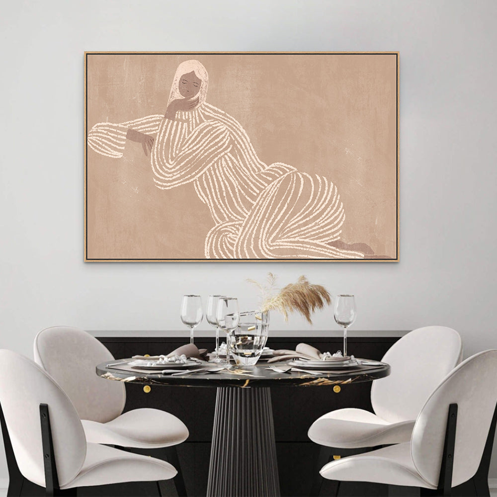Harmonic Lines: Elegant Modern Canvas Wall Art