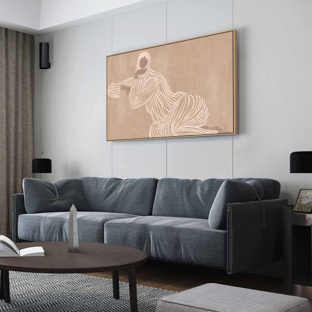 Harmonic Lines: Elegant Modern Canvas Wall Art