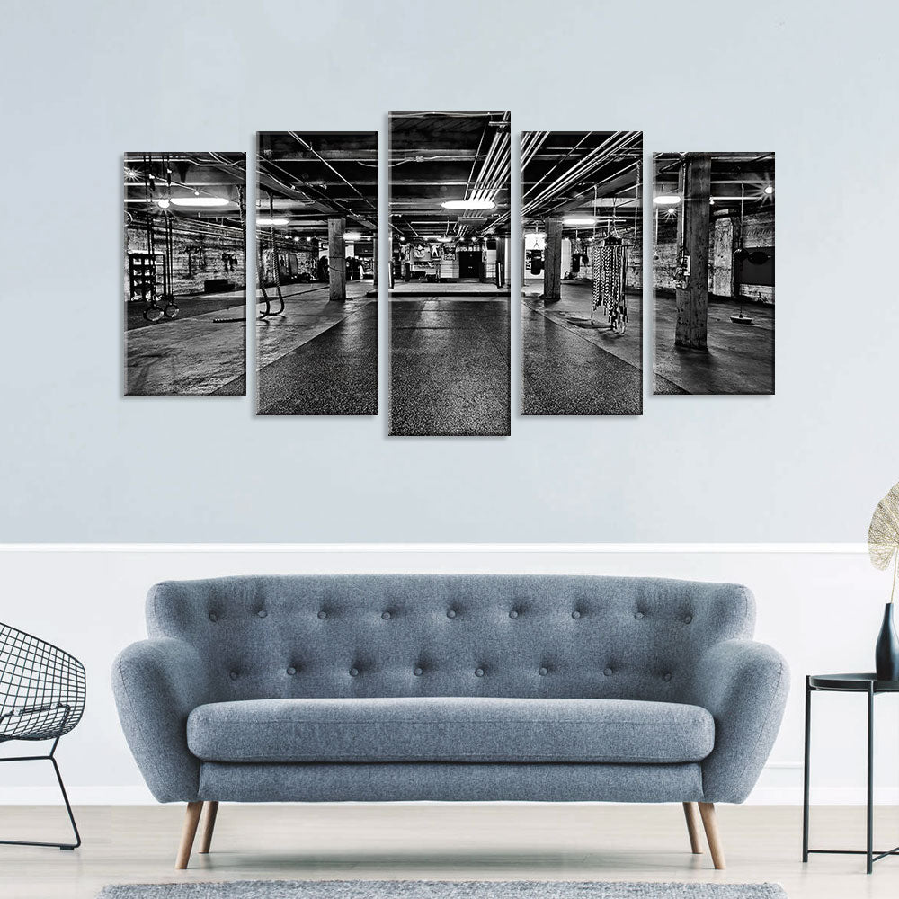 5 Piece Underground Gym Canvas Wall Art