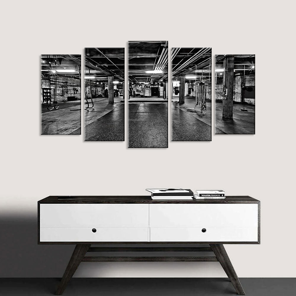 5 Piece Underground Gym Canvas Wall Art