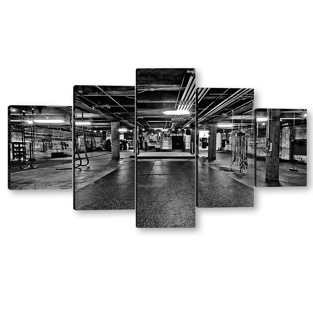 5 Piece Underground Gym Canvas Wall Art