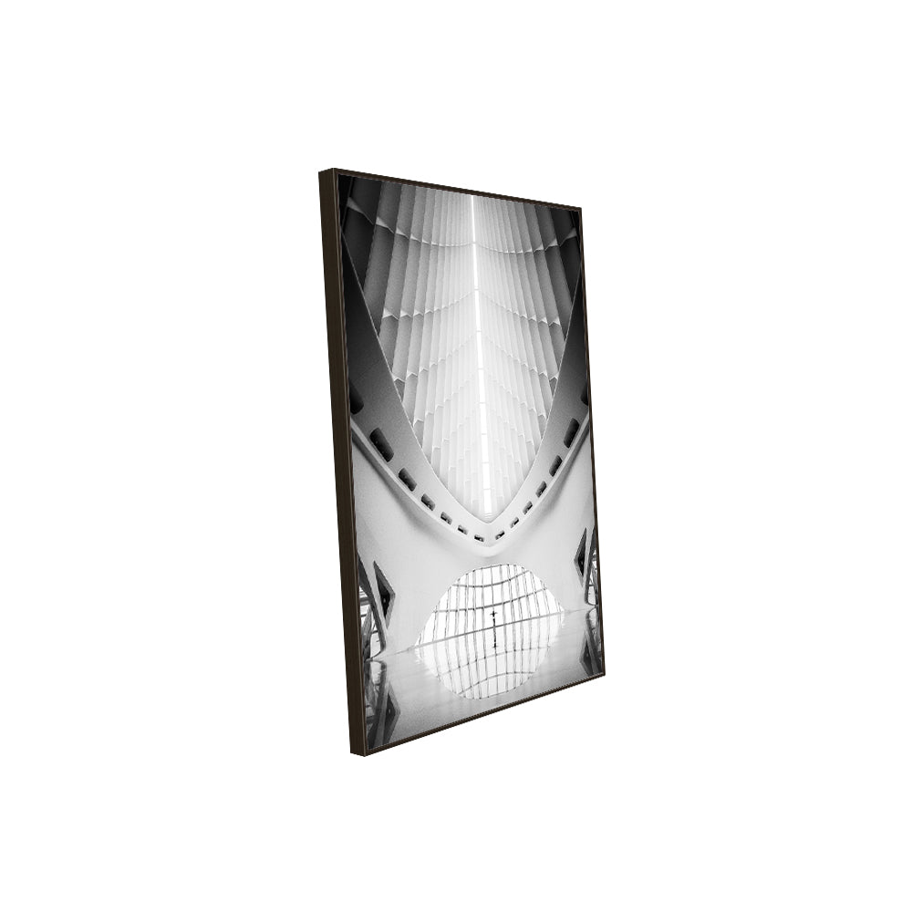 Futuristic Architecture: Monochrome Canvas Wall Art