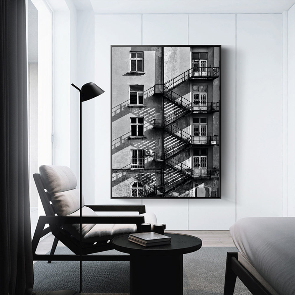 Urban Staircase Canvas Wall Art