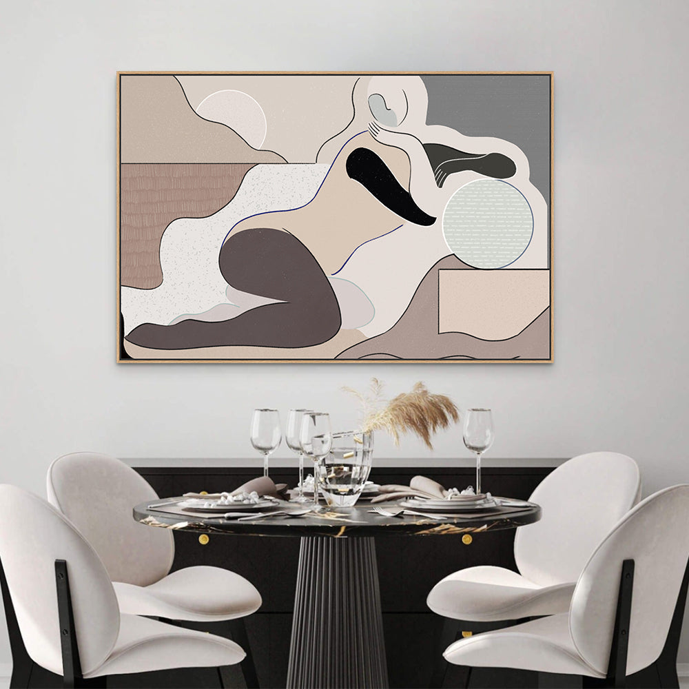 Fluid Rest: Contemporary Artistic Canvas Wall Art
