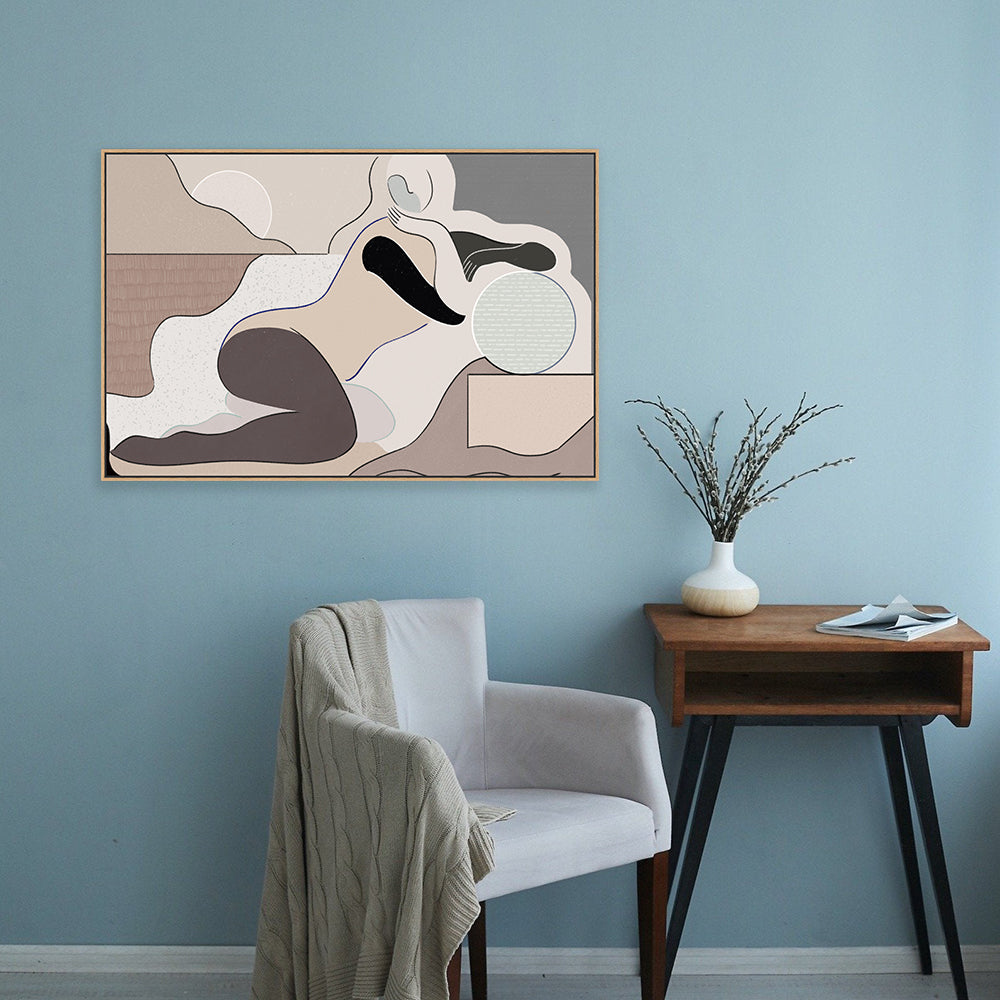 Fluid Rest: Contemporary Artistic Canvas Wall Art