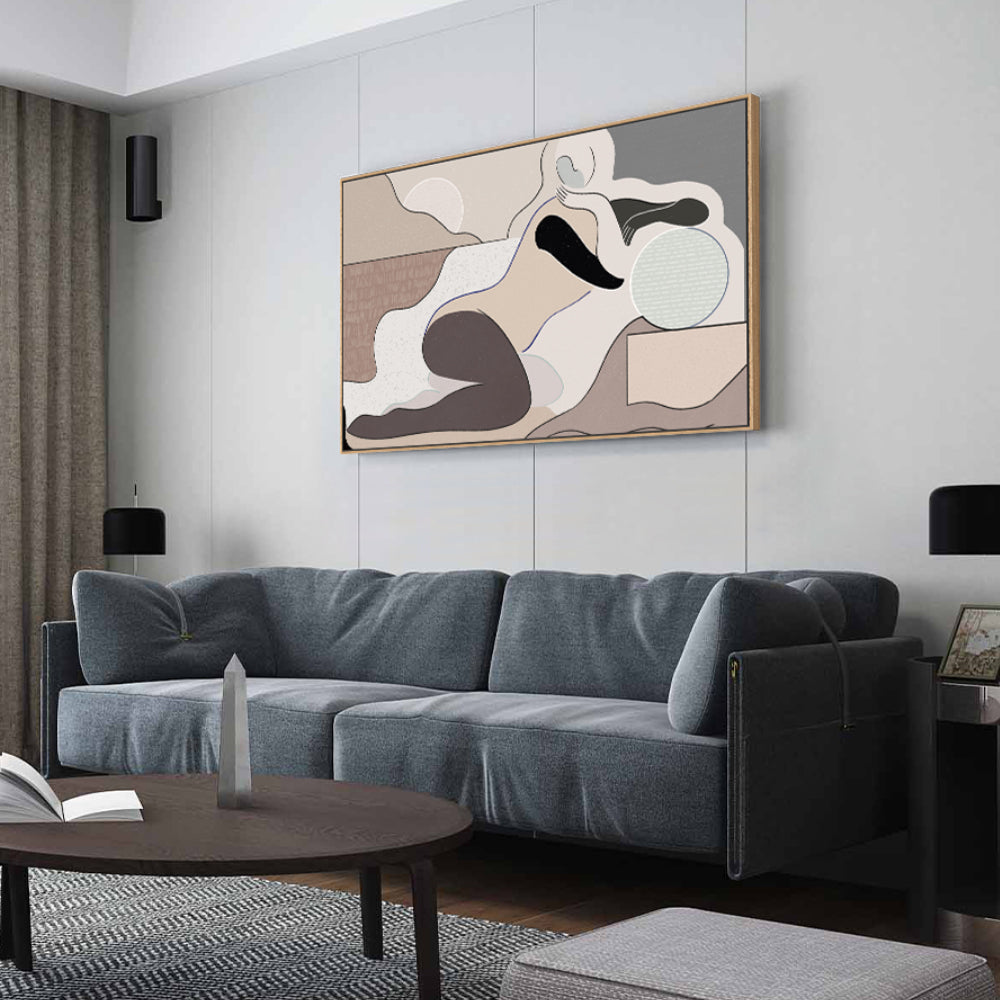 Fluid Rest: Contemporary Artistic Canvas Wall Art