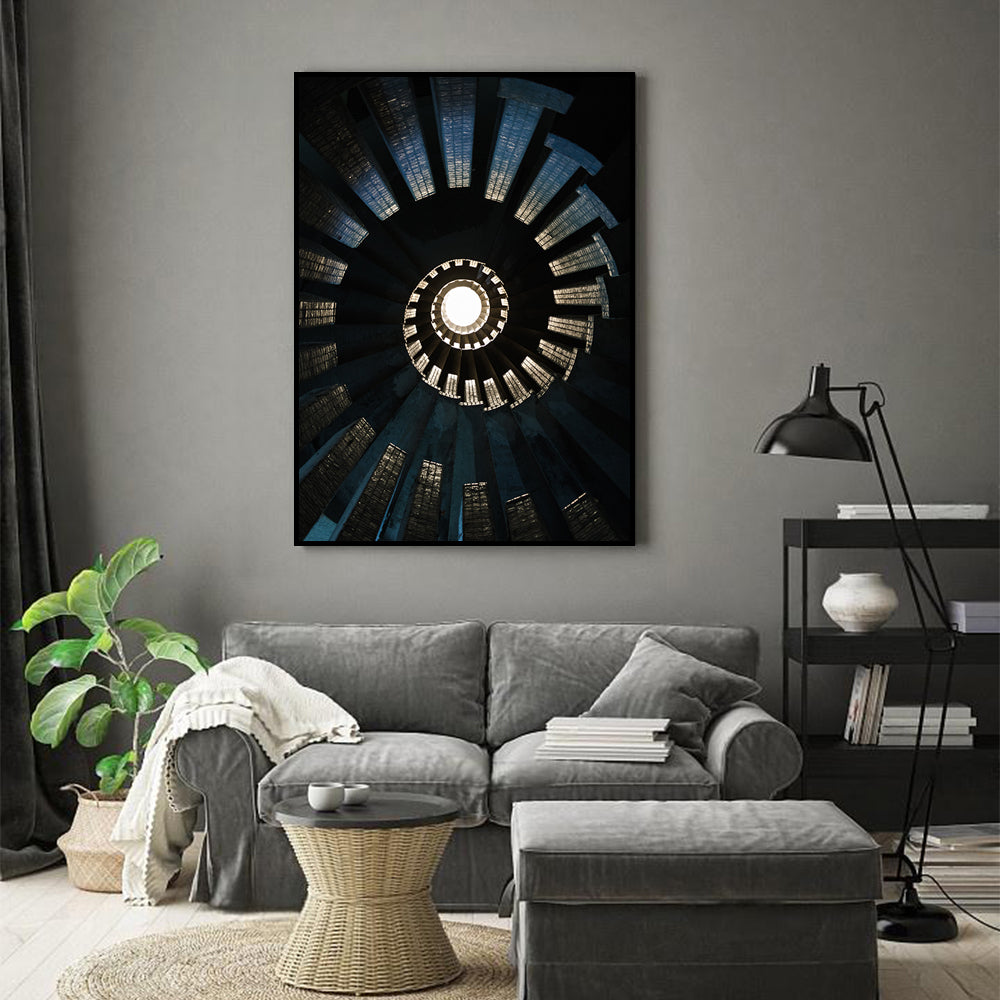 Captivating Spiral Illusion Canvas Wall Art