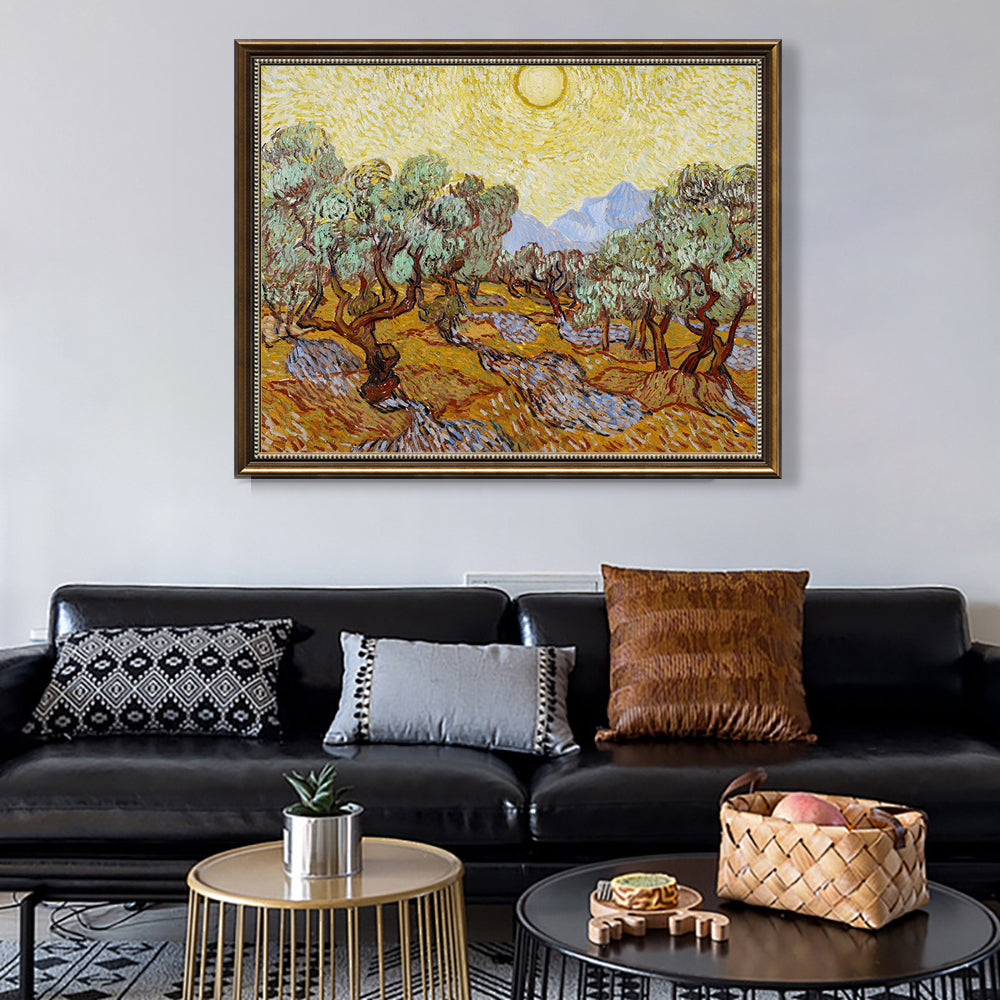 Olive Trees With The Alpilles In The Background By Vincent Van Gogh