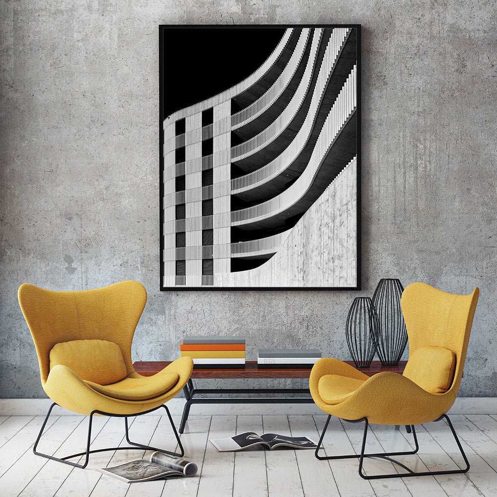 The Flow Of Structure: Minimalist Modern Design Canvas Wall Art
