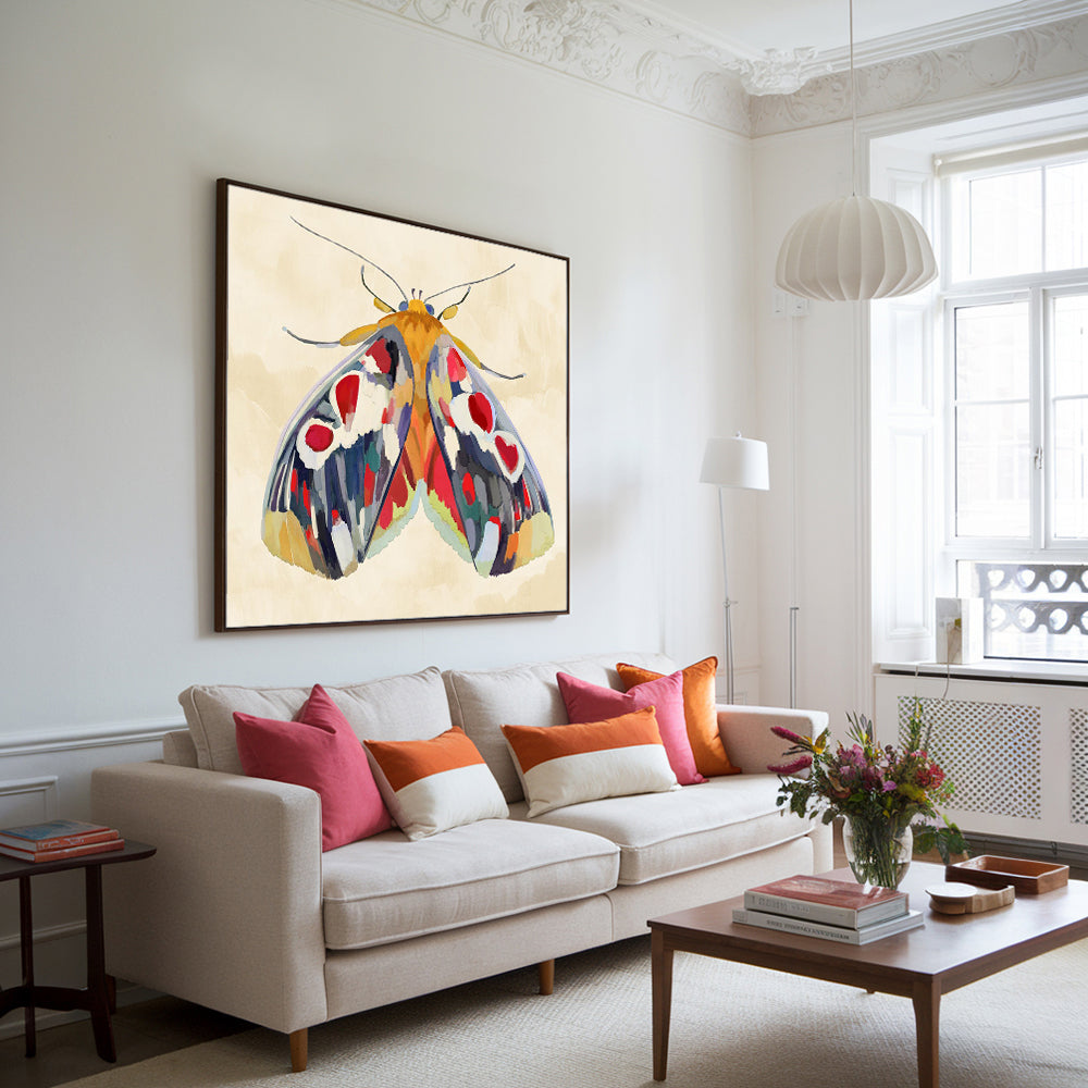 Vibrant Moth Canvas Wall Art