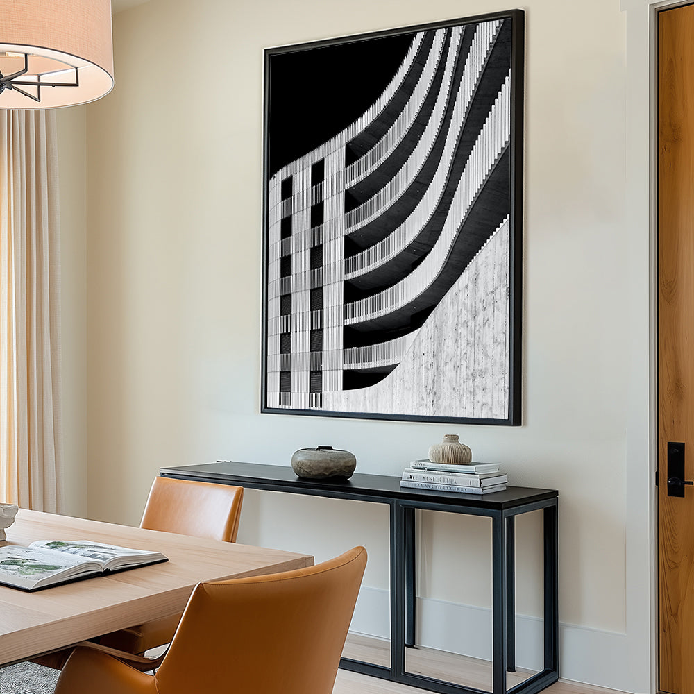 The Flow Of Structure: Minimalist Modern Design Canvas Wall Art