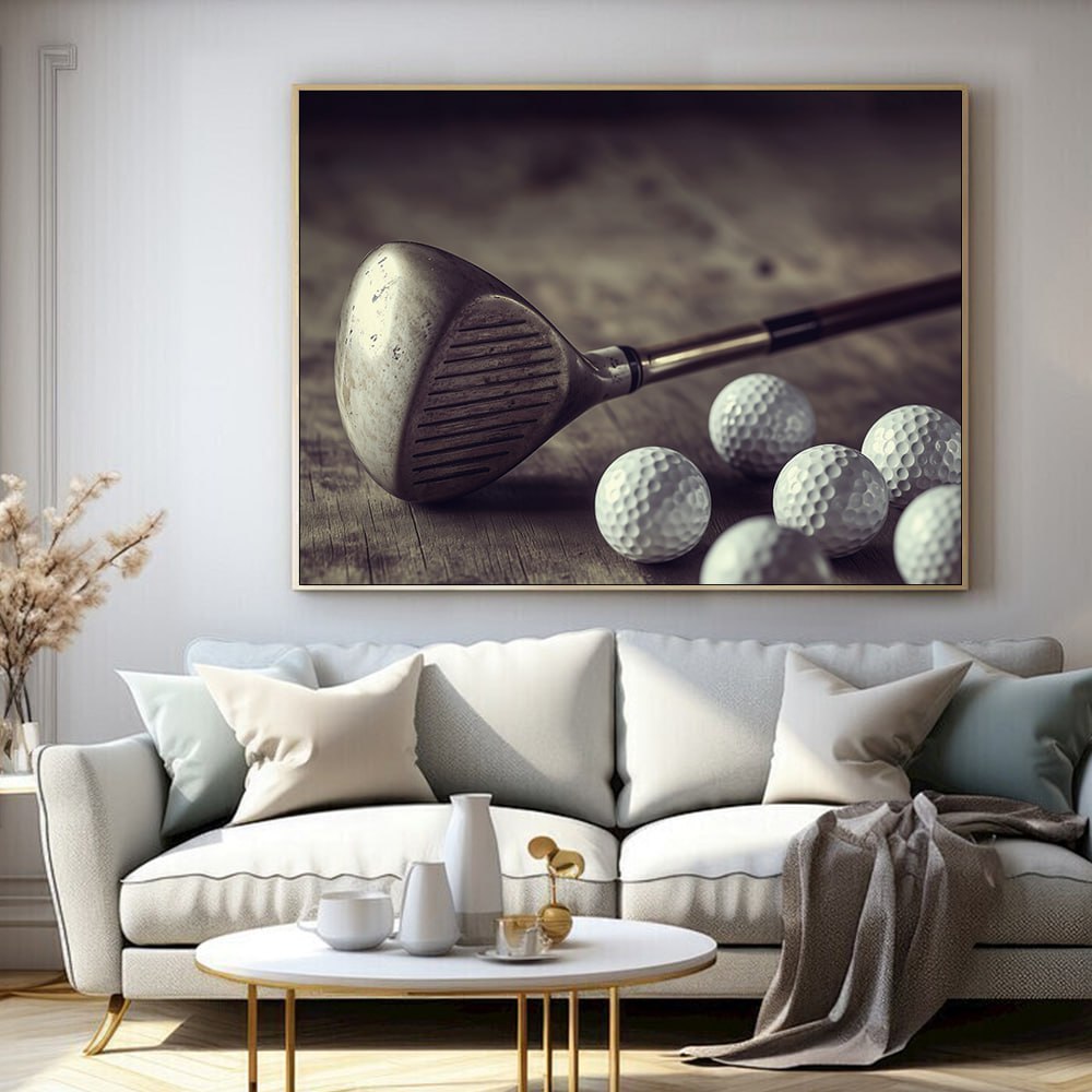 Vintage Golf Canvas Wall Art