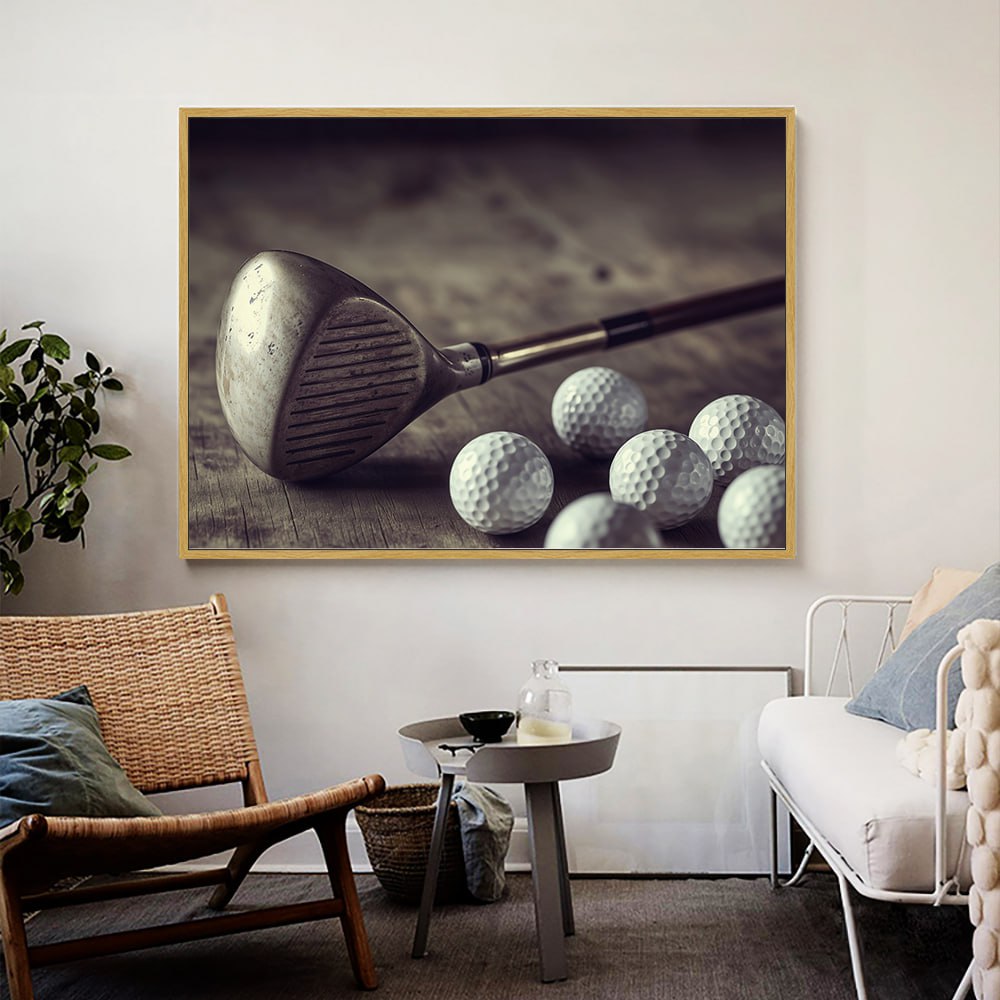 Vintage Golf Canvas Wall Art