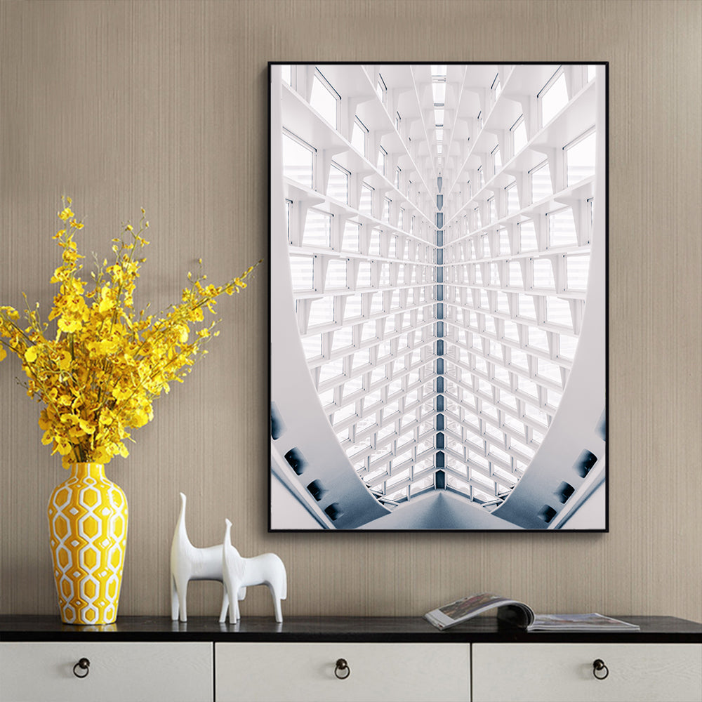 Vortex Of Light: Minimalist Architectural Elegance Canvas Wall Art