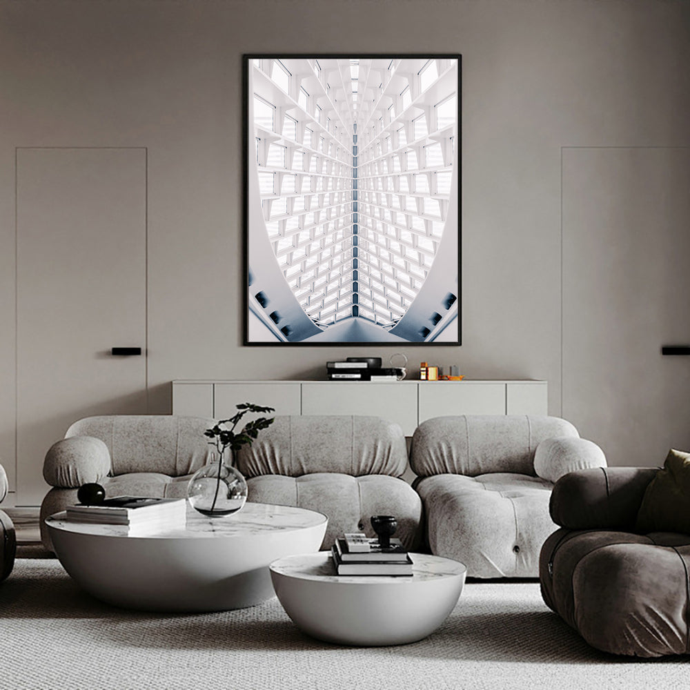 Vortex Of Light: Minimalist Architectural Elegance Canvas Wall Art