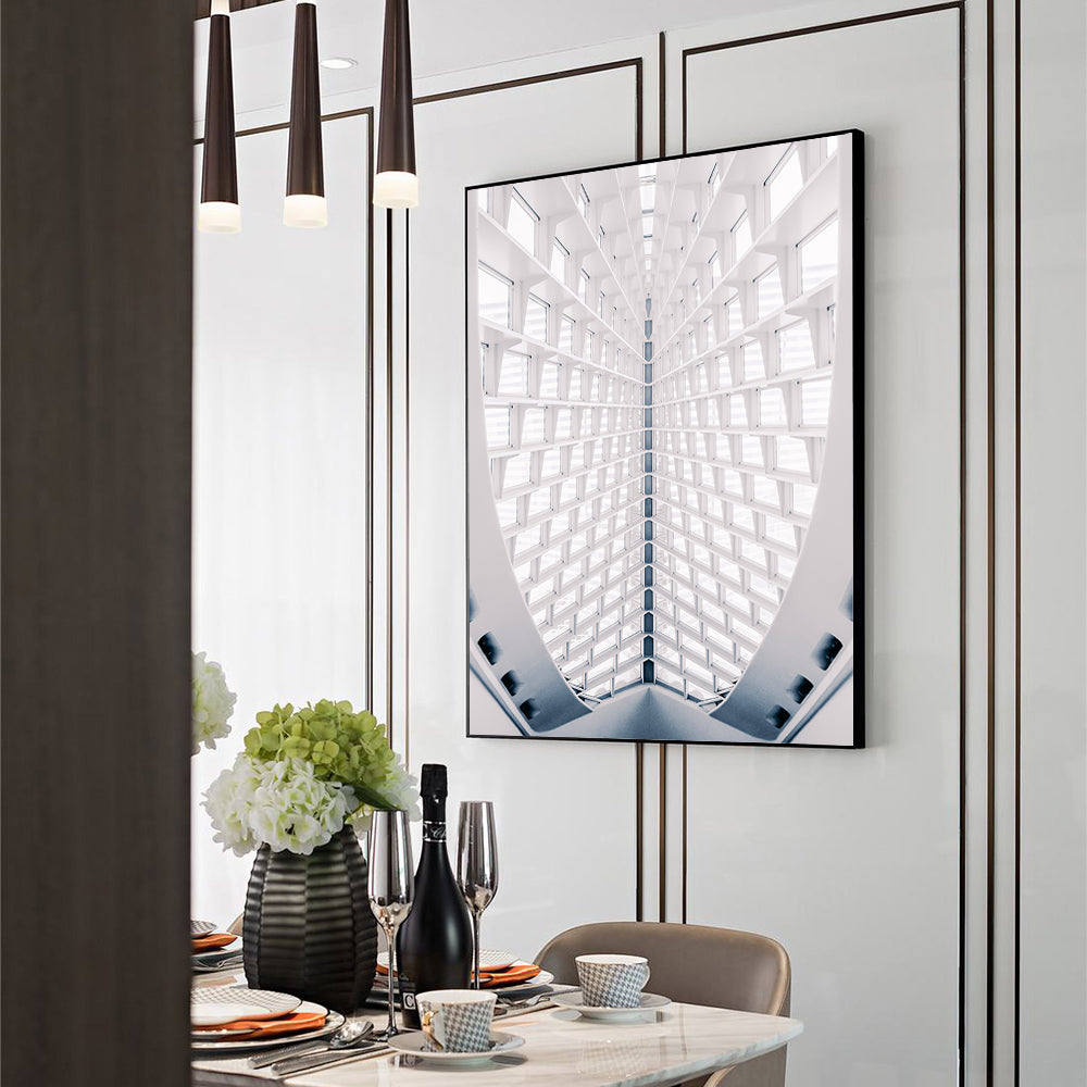 Vortex Of Light: Minimalist Architectural Elegance Canvas Wall Art