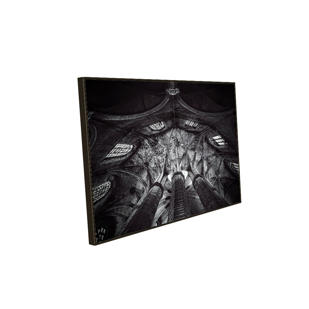 Gothic Elegance: Intricate Cathedral Ceiling Canvas Wall Art