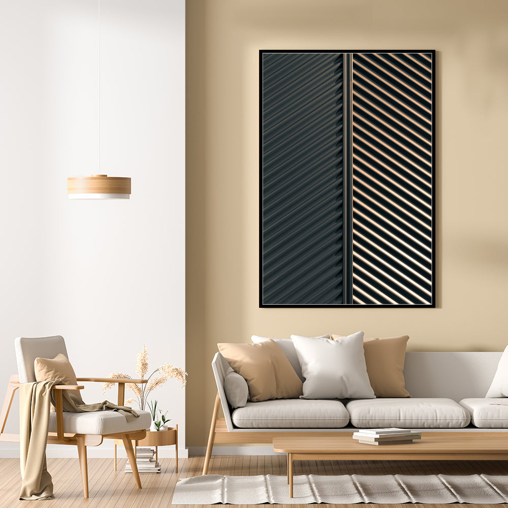 Textured Elegance: Metallic Gradient Canvas Wall Art