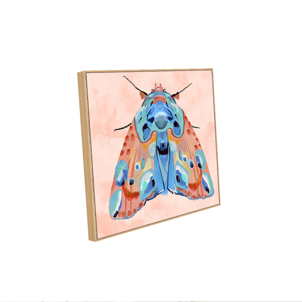 Blue Monarch Moth Canvas Wall Art