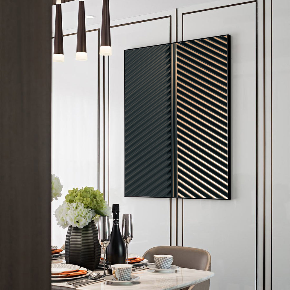 Textured Elegance: Metallic Gradient Canvas Wall Art