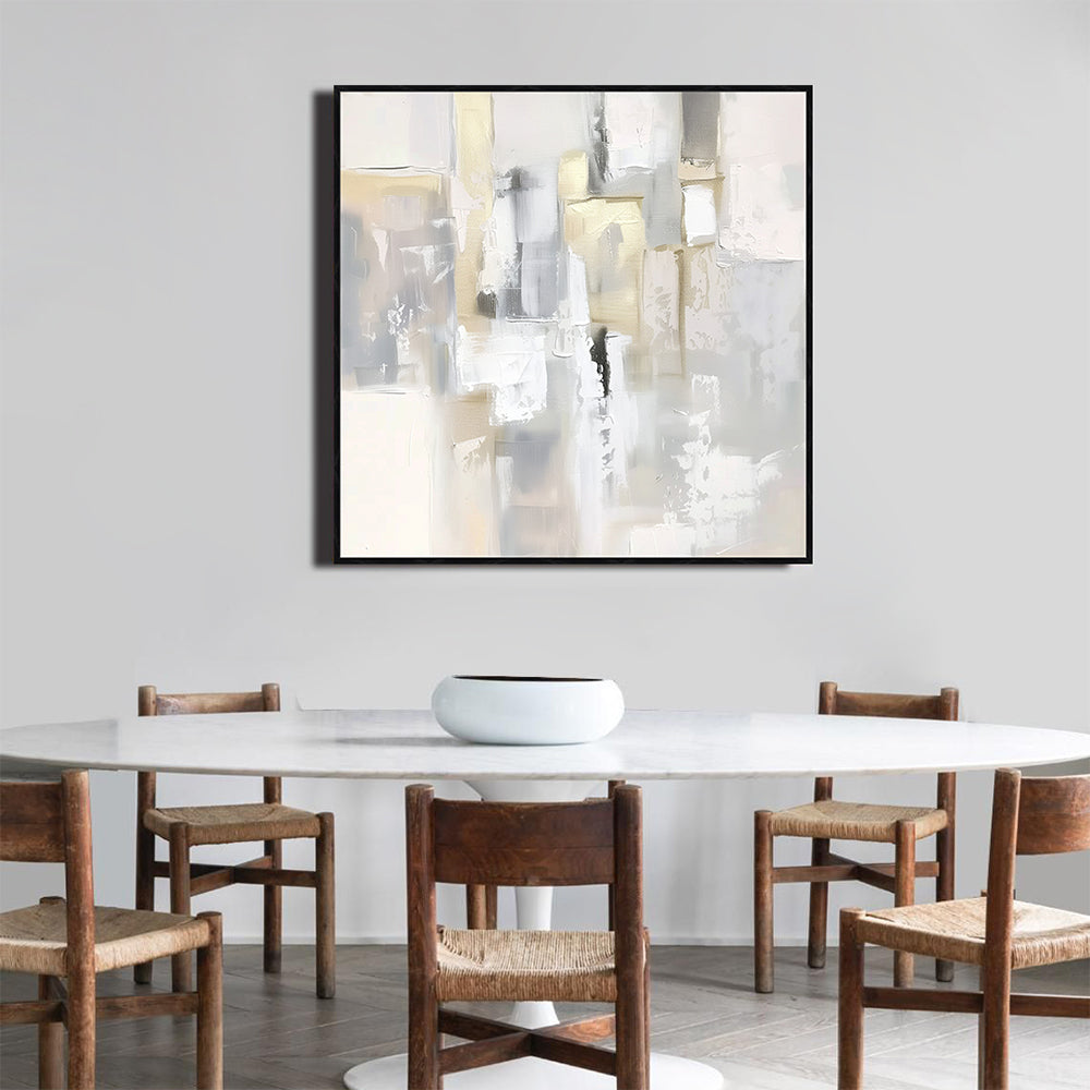 Serene Abstraction: Modern Neutral Canvas Artwork