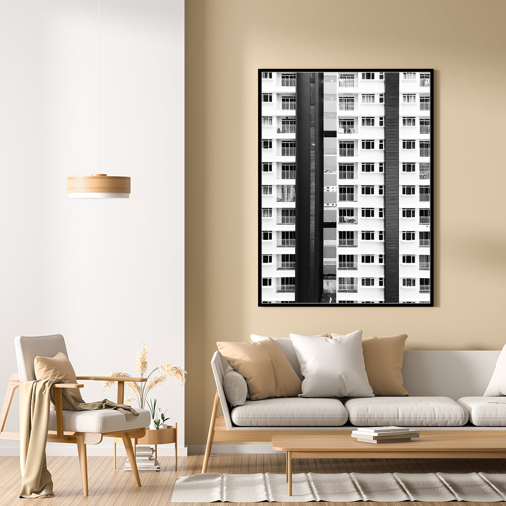 Modern Urban - Architectural Building Design Canvas Wall Art