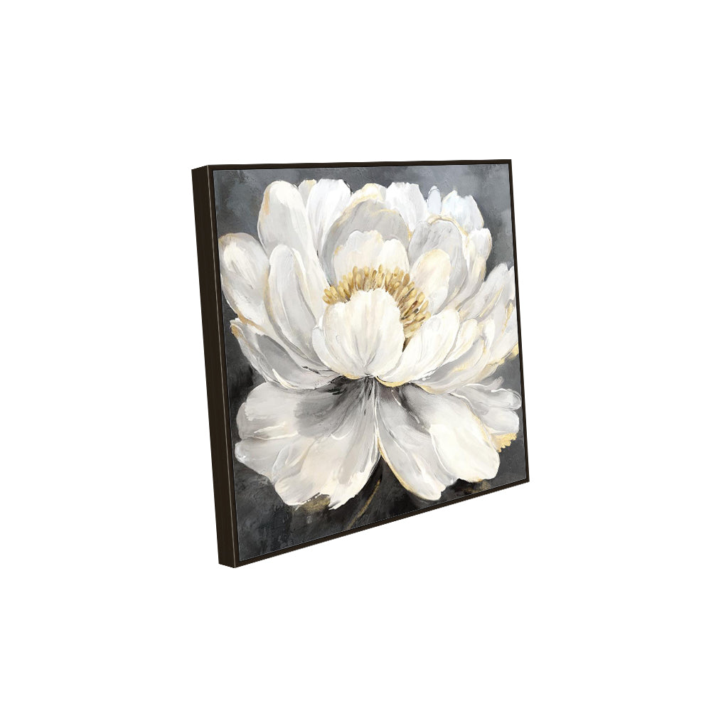 Elegant White Peony Canvas Wall Art