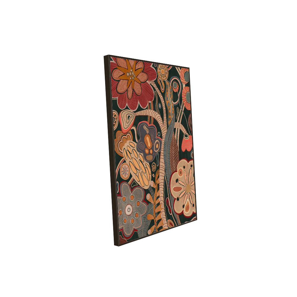 Earthy Botanical Elegance Floral Canvas Wall Art