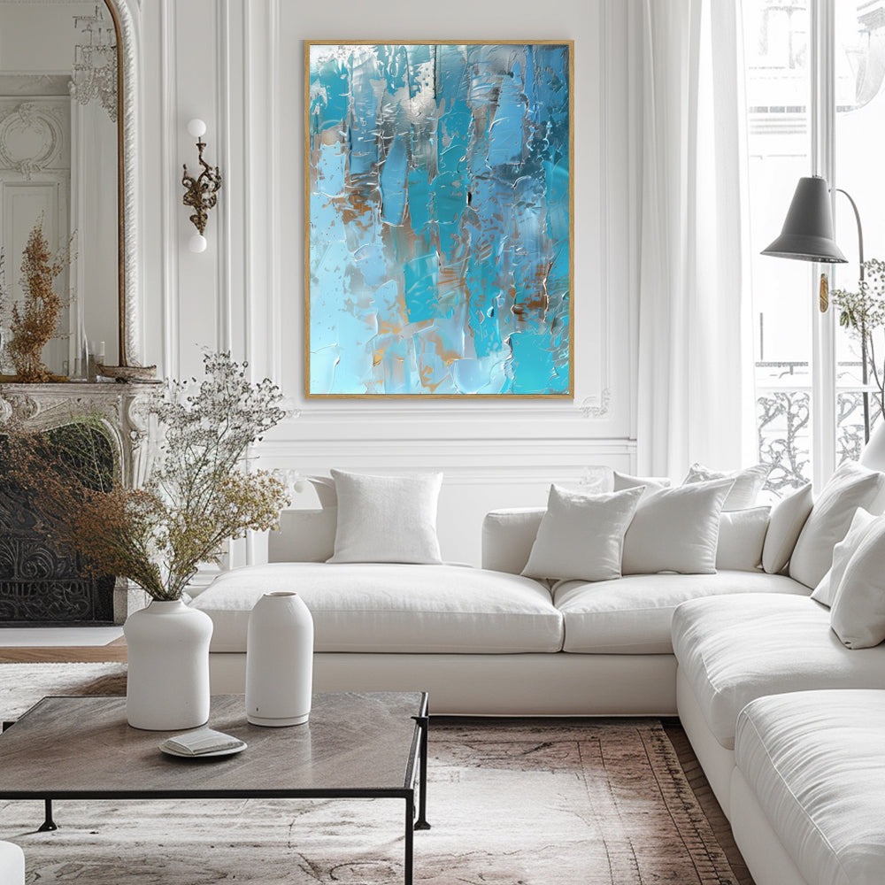 Ocean Reflections Blue Canvas Wall Art