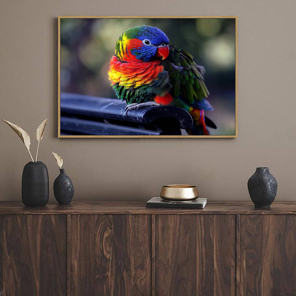 Vibrant Rainbow Lorikeet-Canvas Wall Art