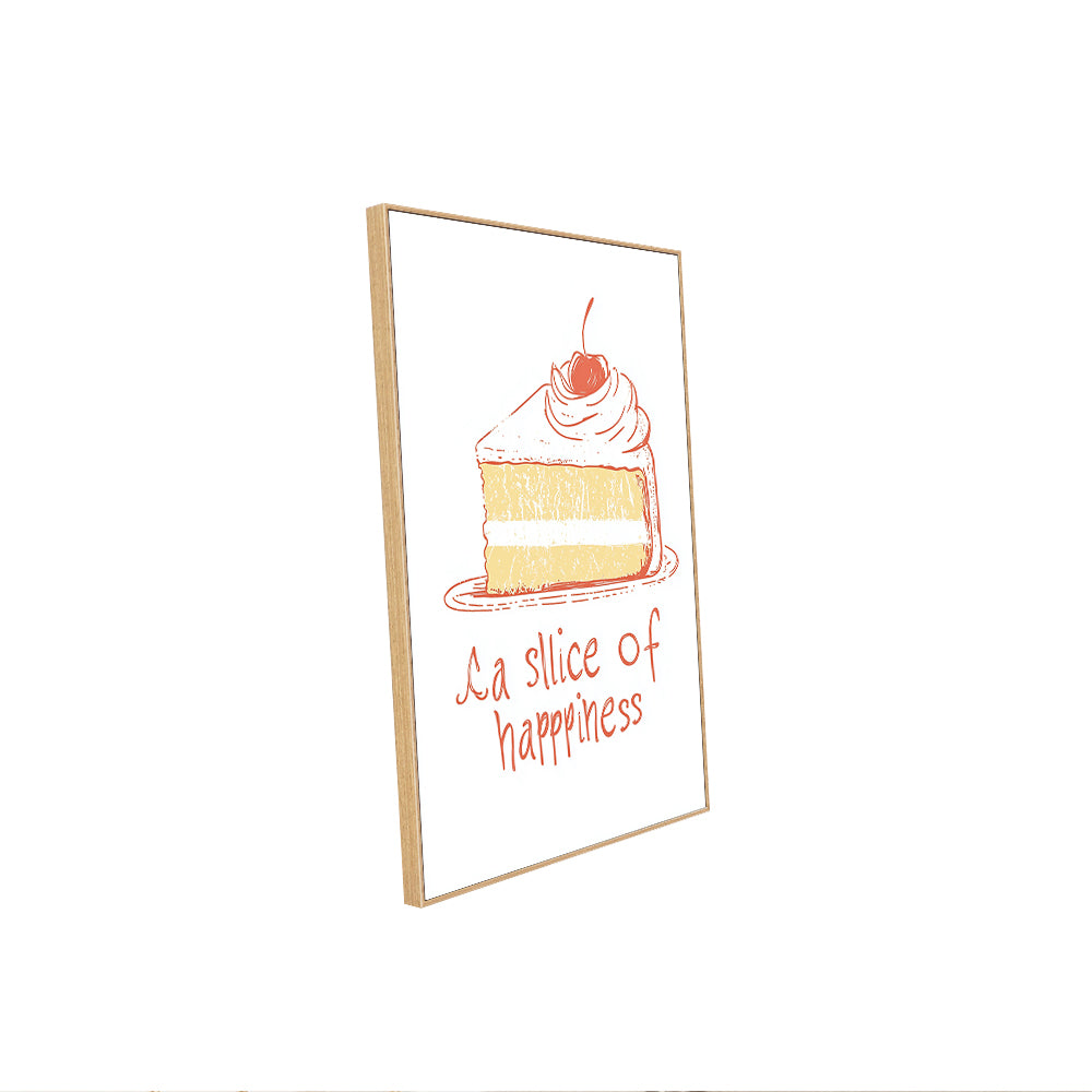 A Slice Of Happiness: Cake Canvas Wall Art