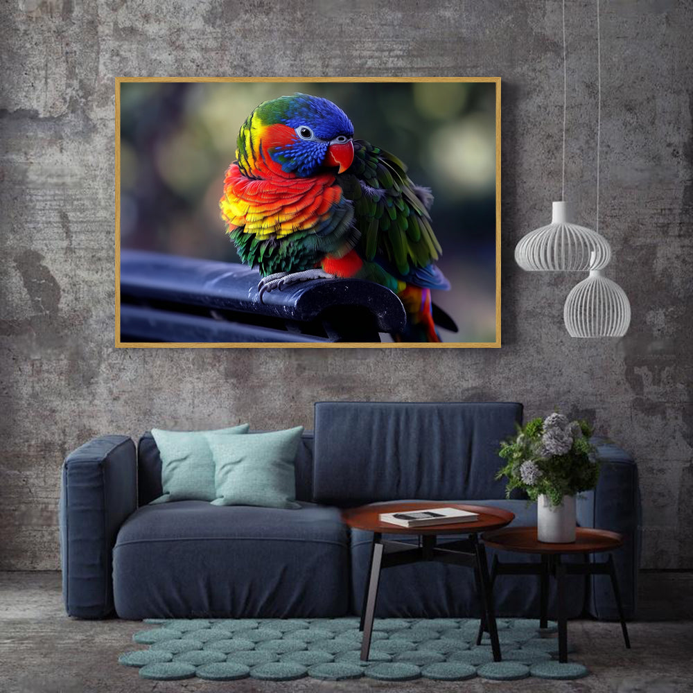 Vibrant Rainbow Lorikeet-Canvas Wall Art