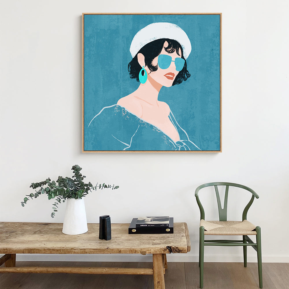 Chic and Stylish - Modern Portrait Canvas Wall Art