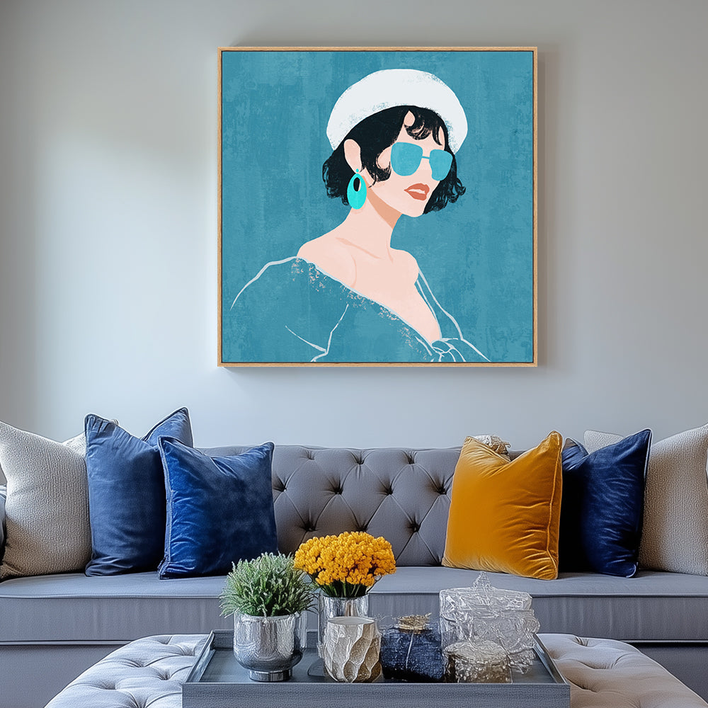 Chic and Stylish - Modern Portrait Canvas Wall Art