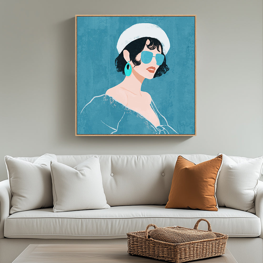 Chic and Stylish - Modern Portrait Canvas Wall Art