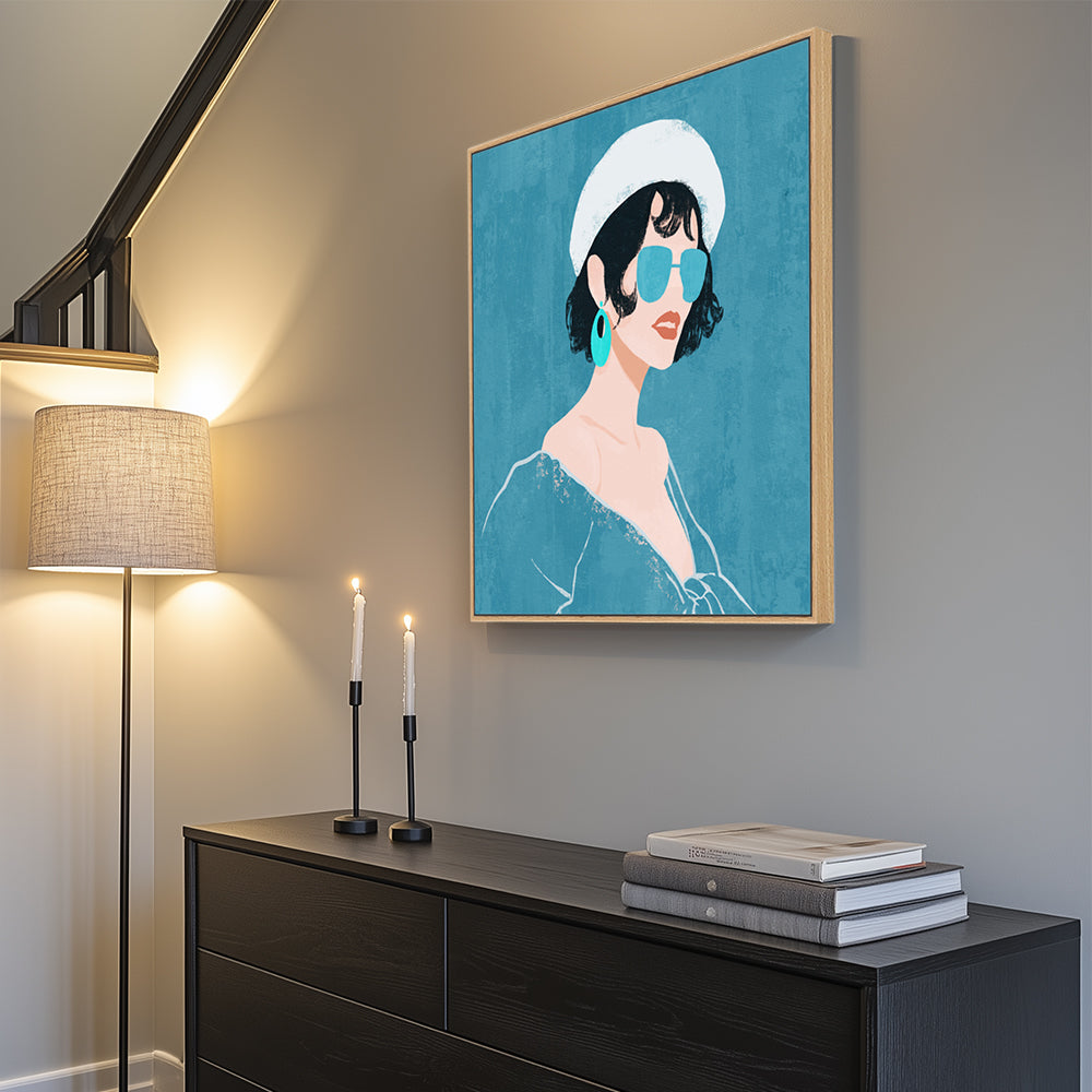 Chic and Stylish - Modern Portrait Canvas Wall Art
