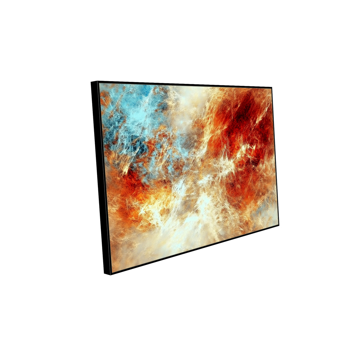 Fiery Cosmic Fusion Canvas Wall Art