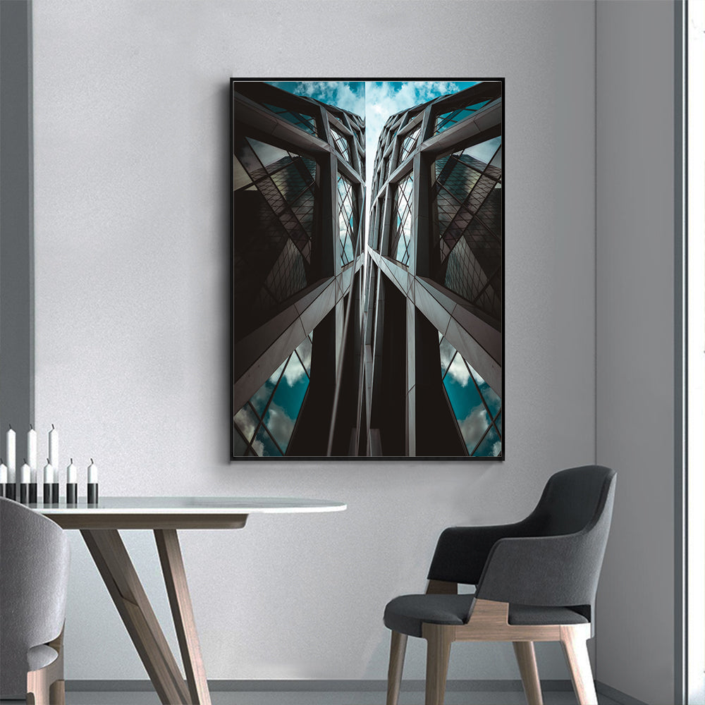 Symmetry In Motion: Modern Architectural Canvas Wall Art