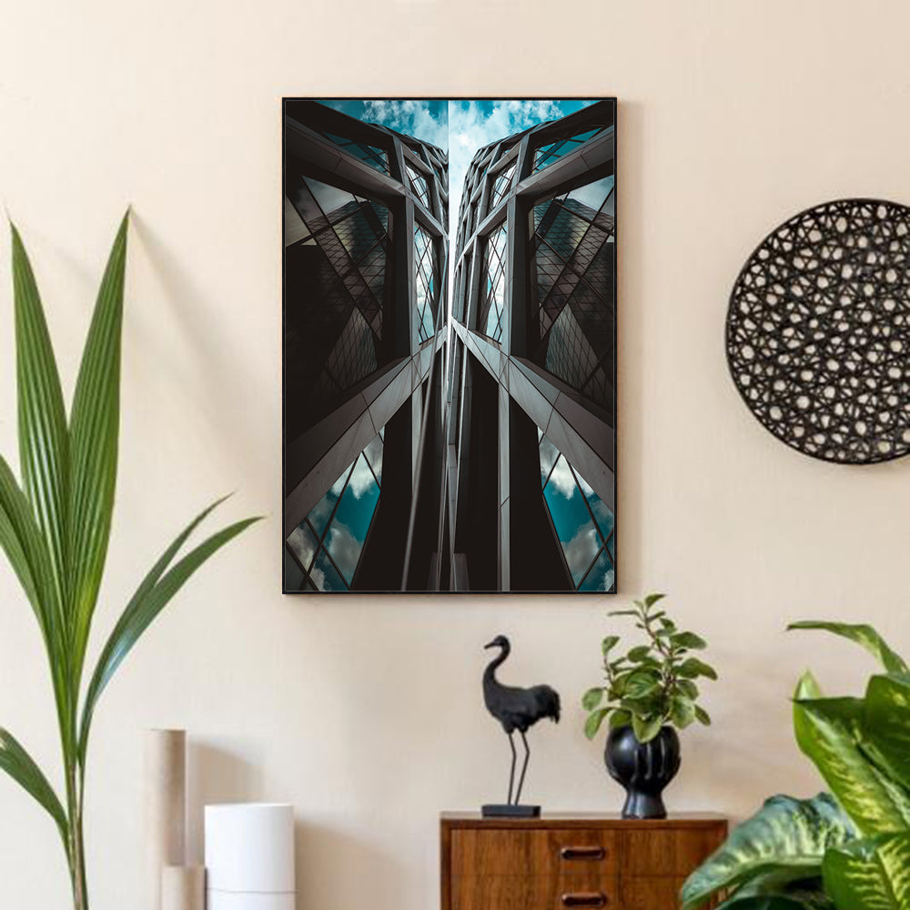 Symmetry In Motion: Modern Architectural Canvas Wall Art
