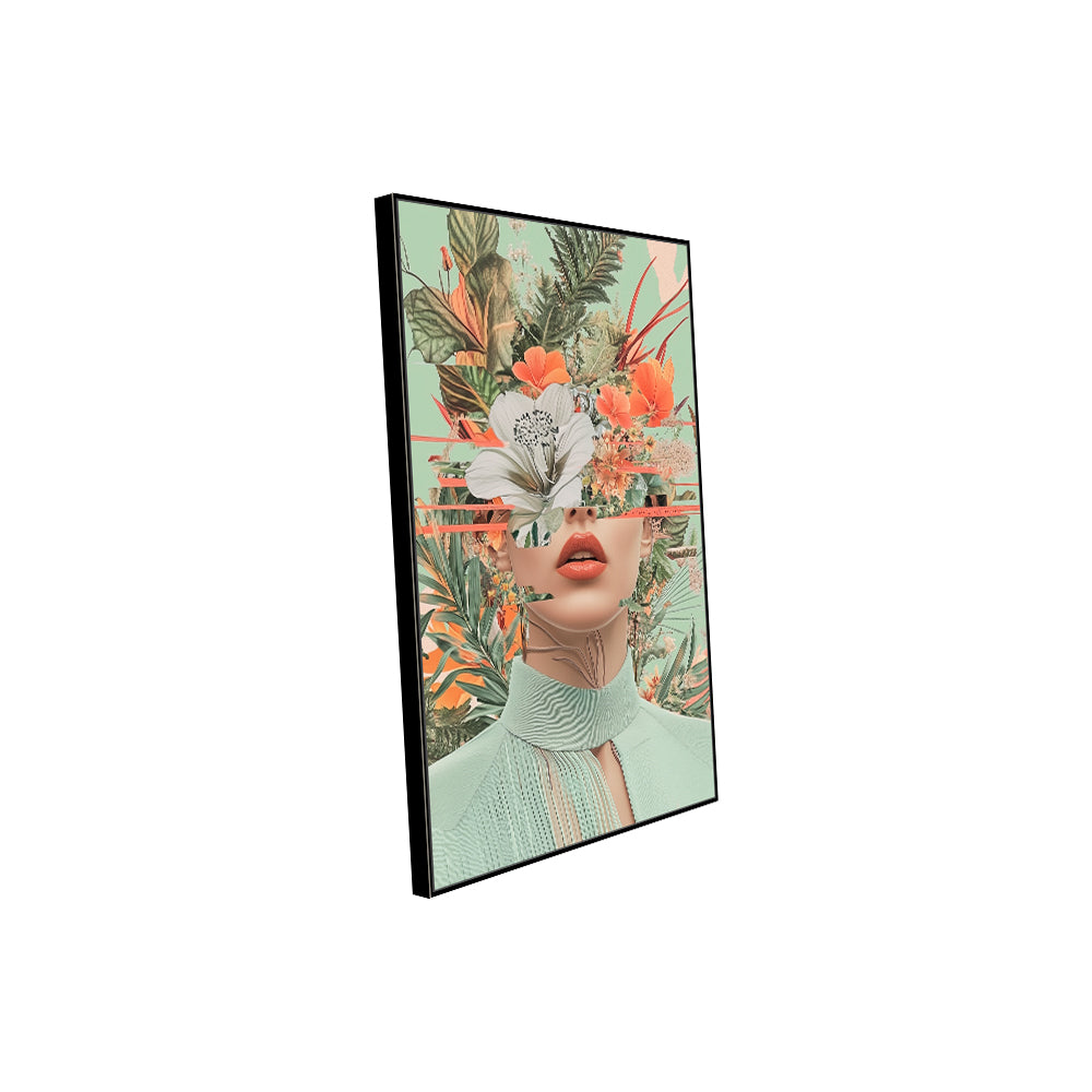 Floral Muse: A Statement Canvas Wall Art