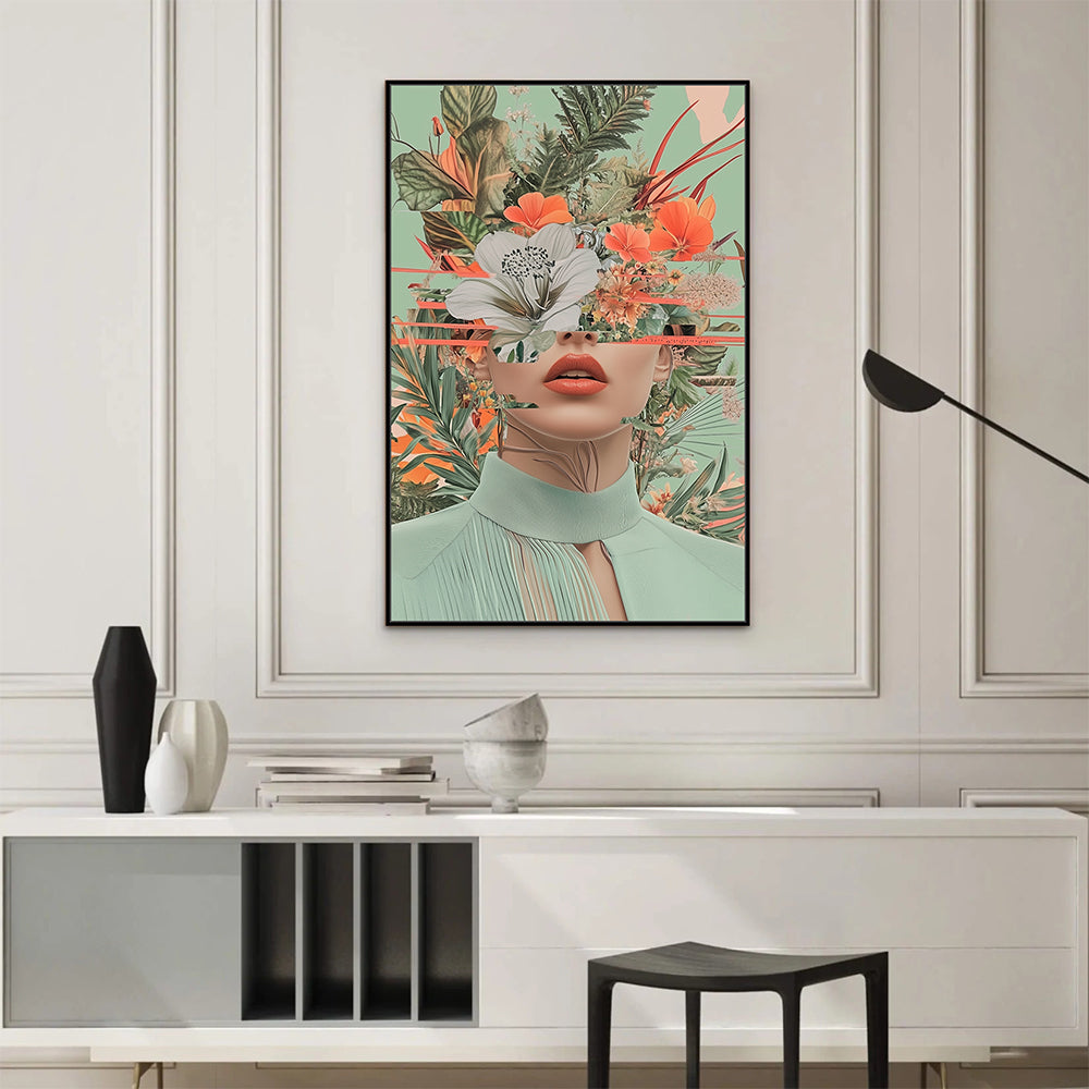 Floral Muse: A Statement Canvas Wall Art