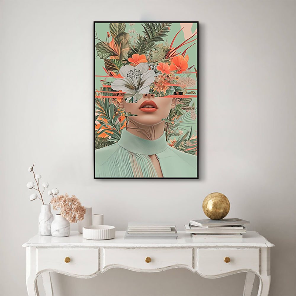 Floral Muse: A Statement Canvas Wall Art